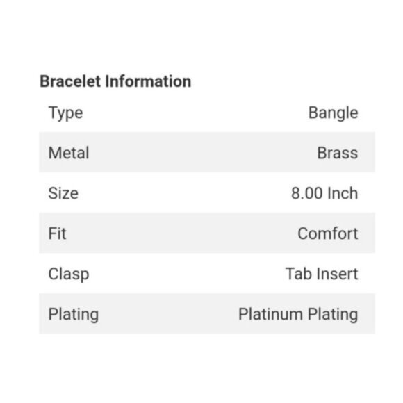 African Amethyst ✦ 15ctw Bangle Bracelet ✦ Platinum Bond 8" Purple Silver NWT - Picture 7 of 7